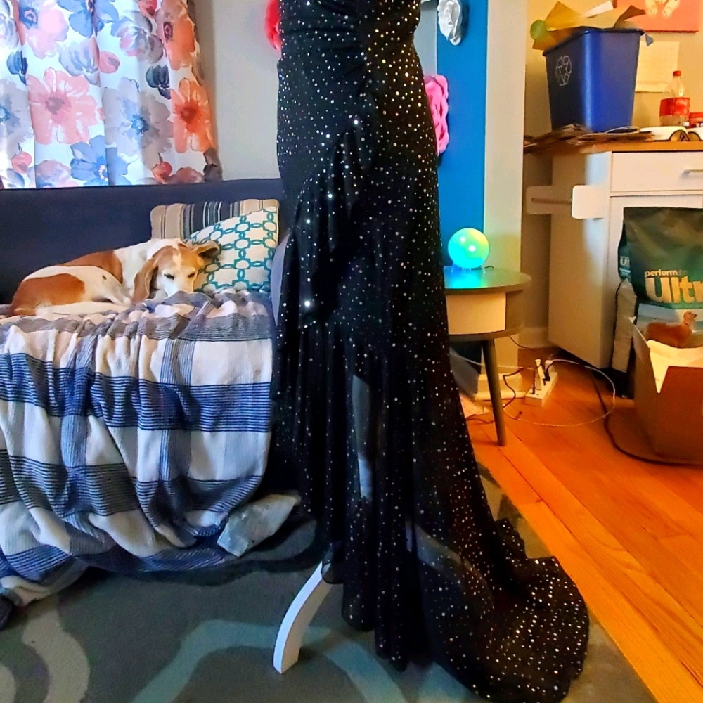 Black formal dress size Large 10 - Picture 5 of 8